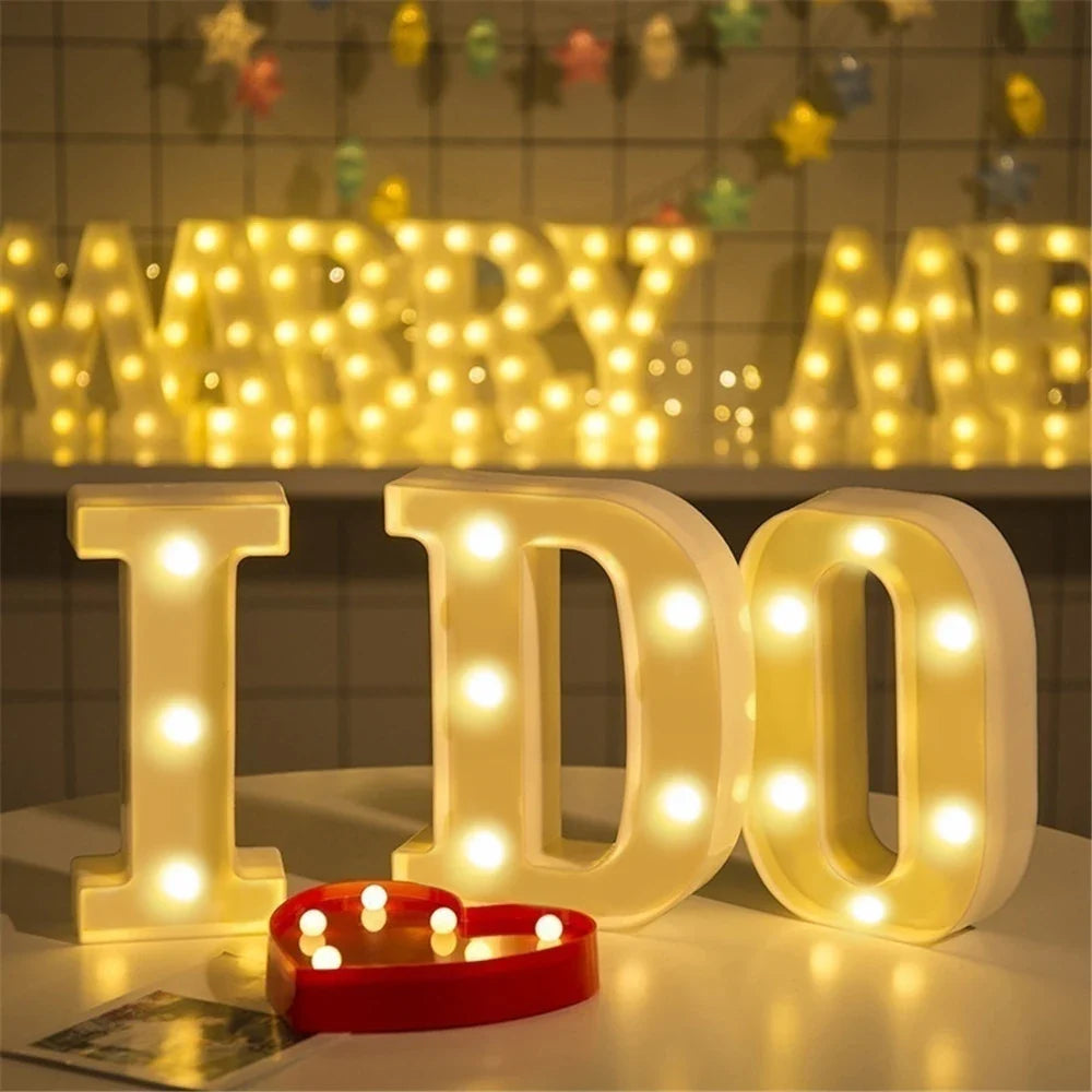 16cm Letter LED Night Light | Alphabet Luminous Decorative Lamp for Party
