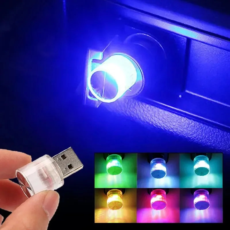 USB Mini RGB Night Light | LED Ambient Decorative Lamp for Bedroom, Car, Office