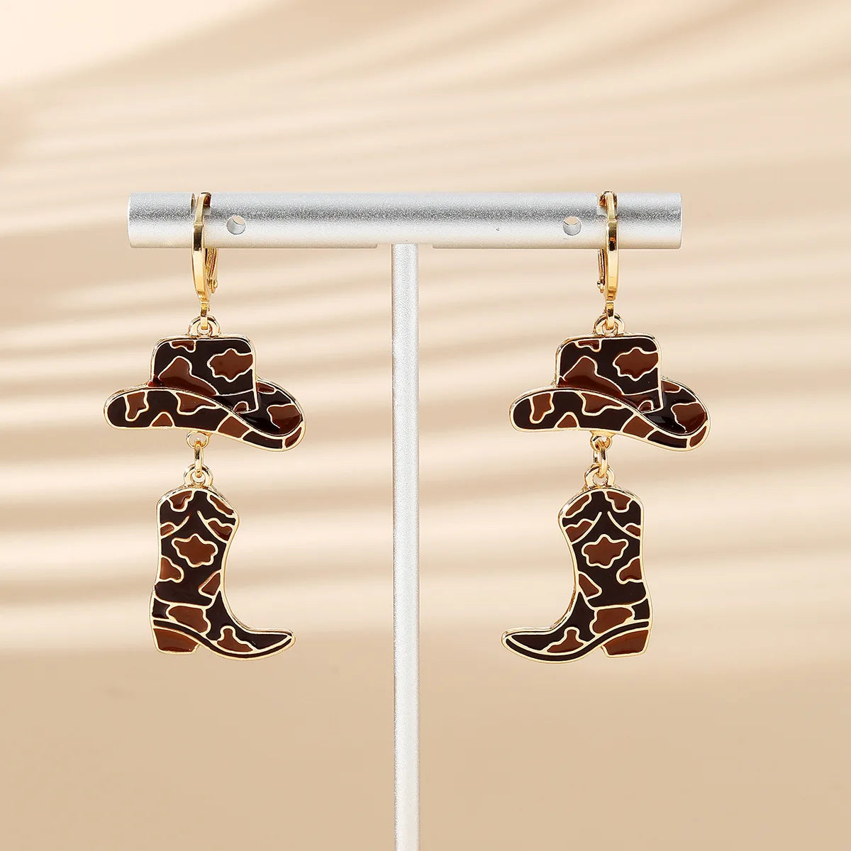 Western Cowboy Boots and Hat Drop Earrings | Vintage Punk Jewelry for Women