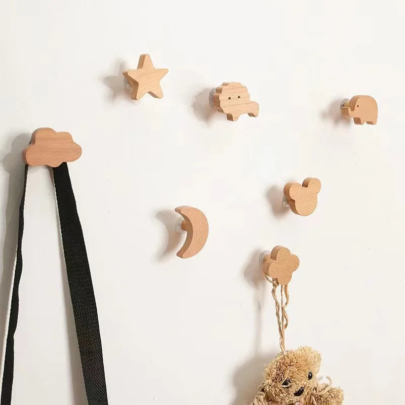 Wooden Animal Hook | Cute Wall Mounted Coat and Key Holder
