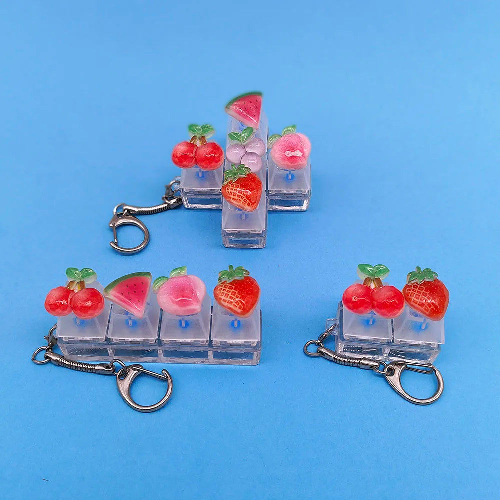 Fruit Keycap Keychain | Kawaii Stress Relief Pop Fidget Toy