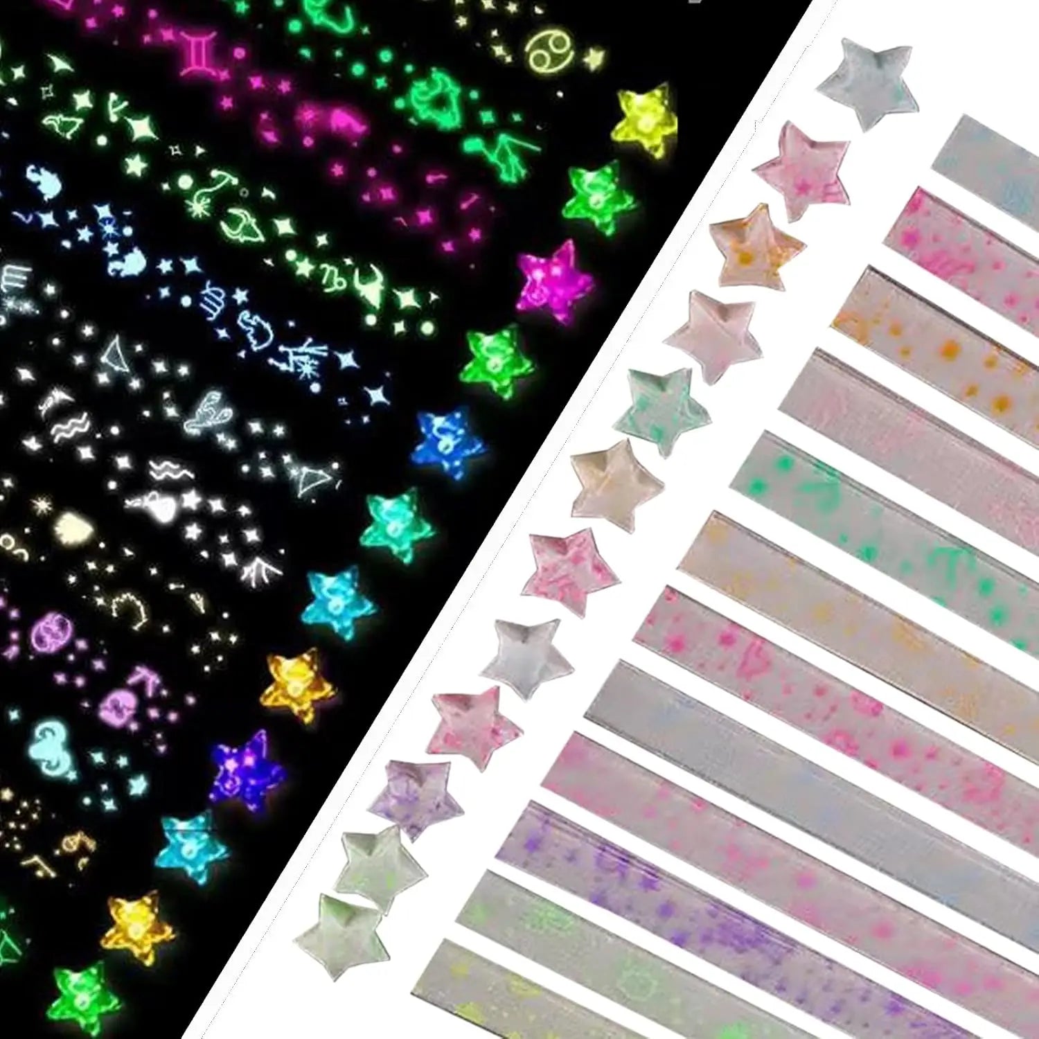 Colorful Origami Star Paper Strips | DIY Lucky Star Craft Kit