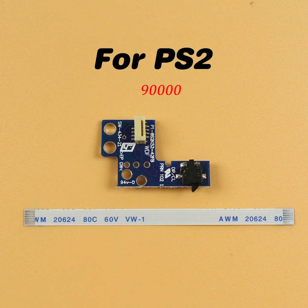 Power ON OFF Reset Switch Board 8Pin Flex Ribbon for PS2 | PlayStation 2 70000 90000 Repair Part