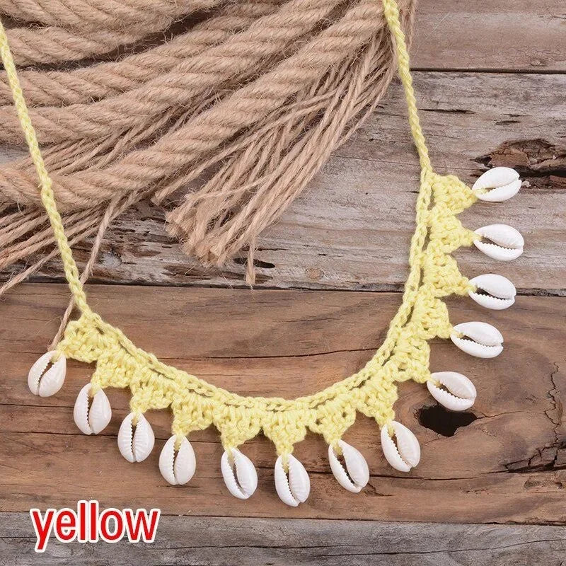 Handmade Shell Choker Necklace | Bohemian Beach Jewelry for Women