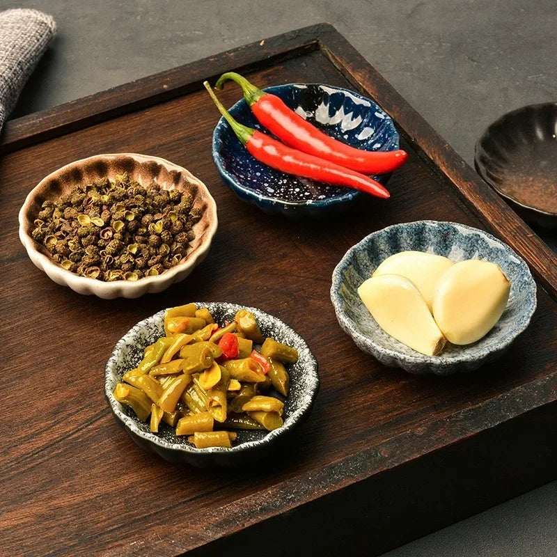 Japanese Sauce Dish | Ceramic Seasoning Dish for Barbecue and Snacks