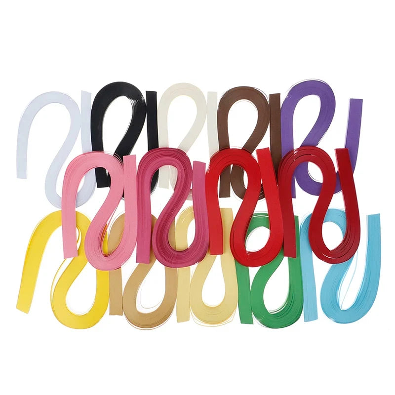 Rainbow Paper Quilling Strips Set | 120pcs 5mm 53cm Craft Paper for DIY Flower Making
