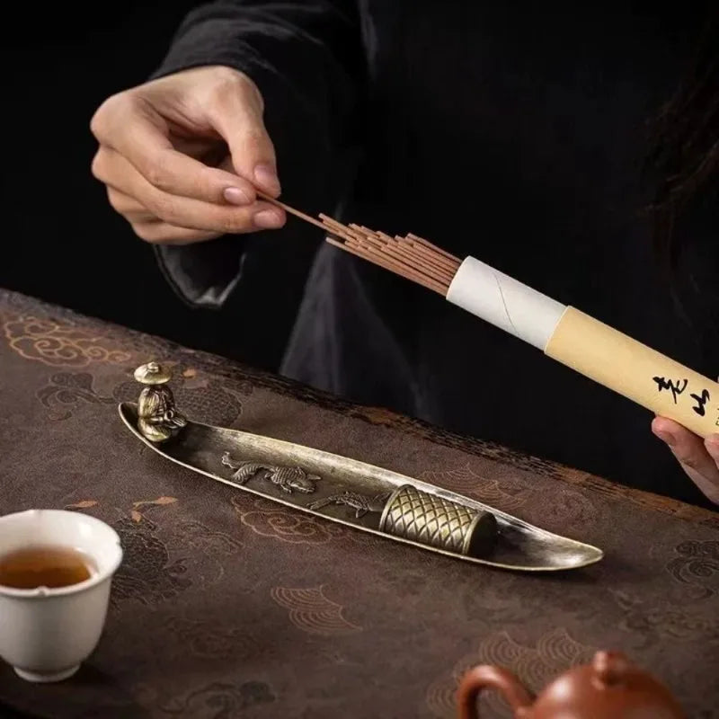 Fisherman Incense Holder | Japanese Style Metal Incense Stick Burner for Home Decor