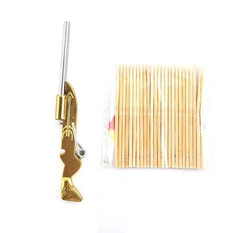 Mini Toothpick Gun | Metal Shooting Toy for Fun and Decompression