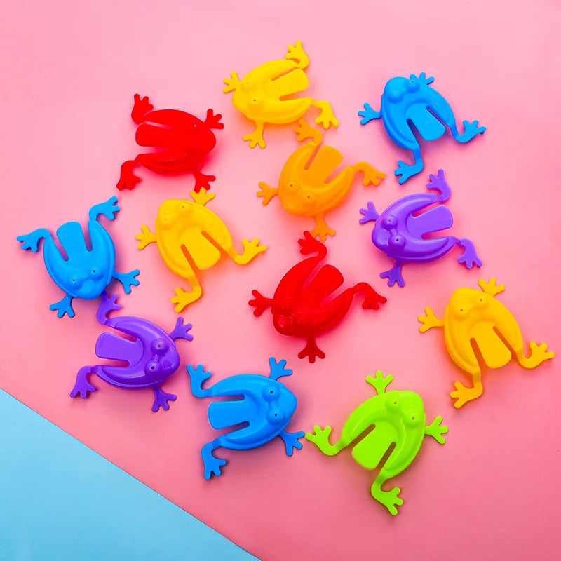 Finger Press Jumping Frog Toy | Fun Antistress Bouncing Toy for Kids and Family Games
