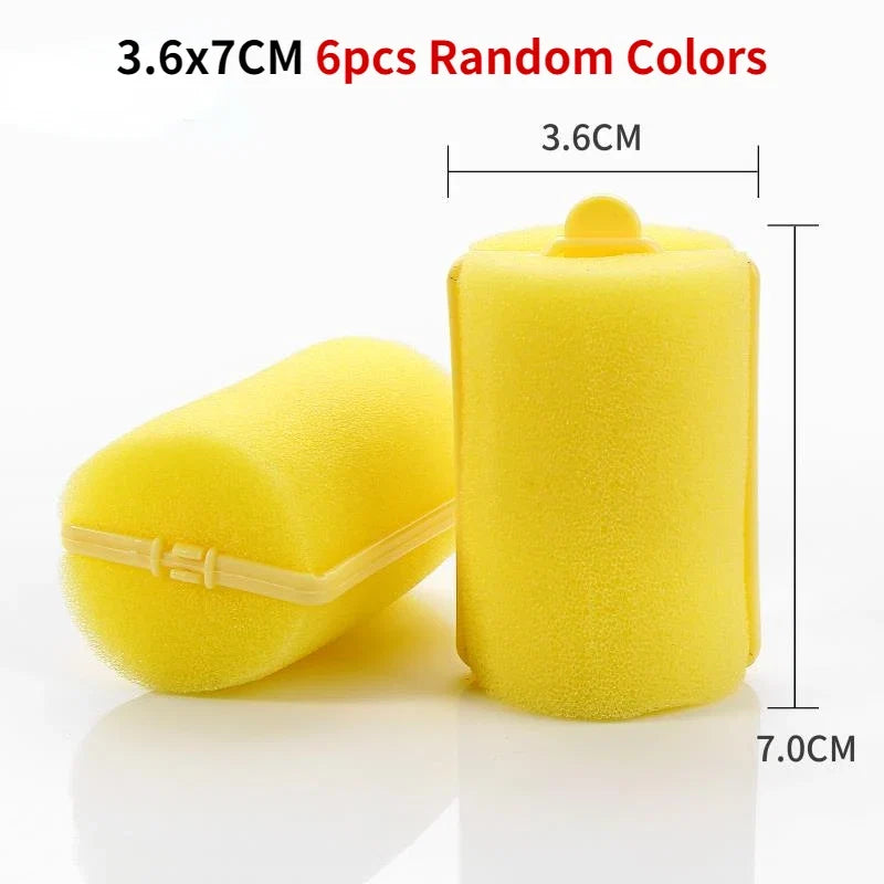 Soft Sponge Foam Cushion Hair Rollers | DIY Home Hair Styling Kit