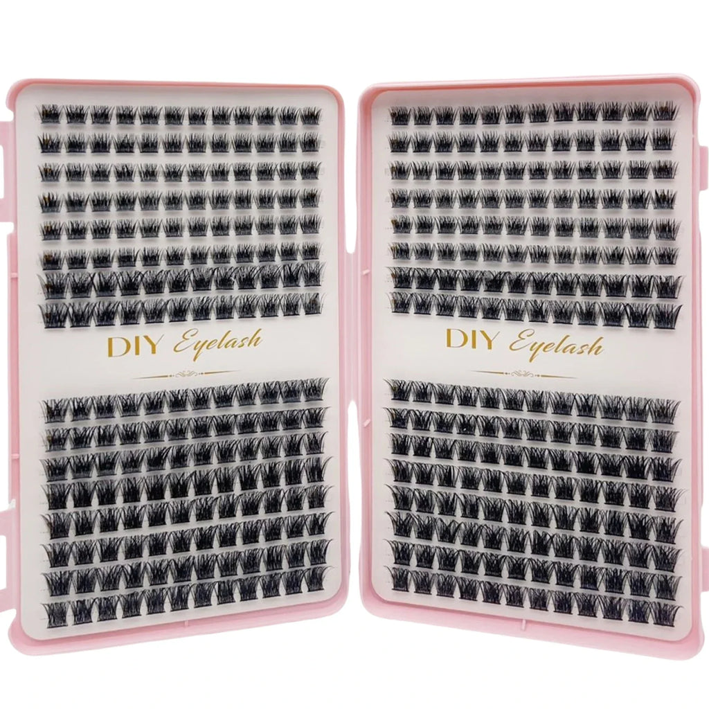 384pcs Individual Lashes Eyelash Book Clusters | DIY Cluster Eyelash Extensions for Home Use