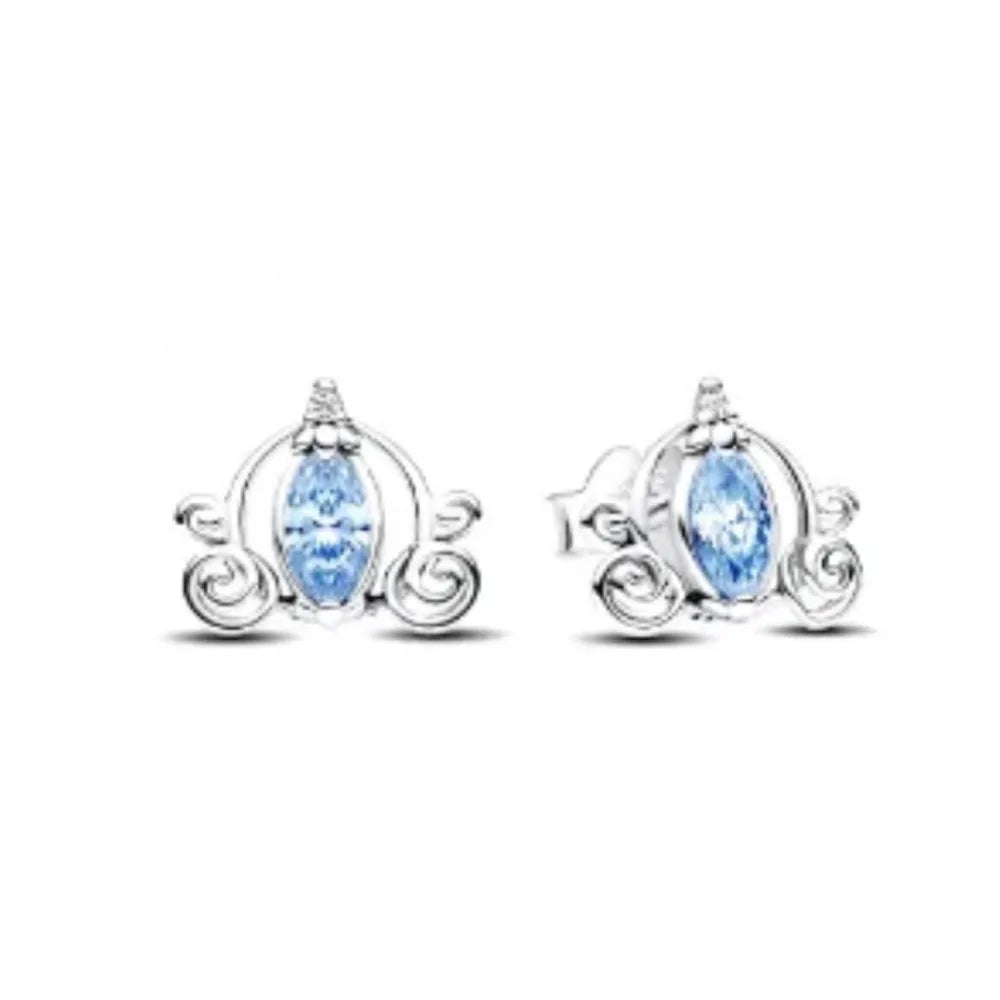 925 Sterling Silver Snowflake Heart Earrings | Fine Stud Earrings for Women