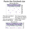 Purple Flower Wall Stickers Self Adhesive | Nordic Art Forest Butterfly Decals for Kids Room