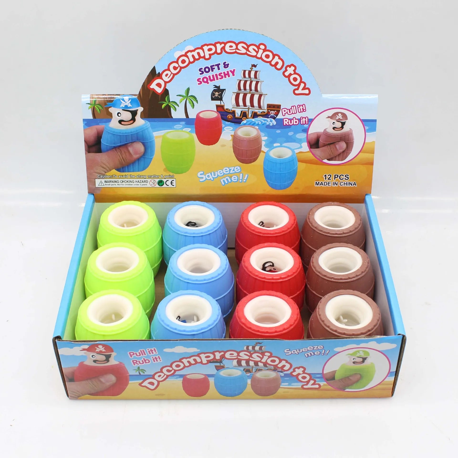Pirate Cup Squeeze Toy | Anti-Stress Fidget Toy for Kids and Adults