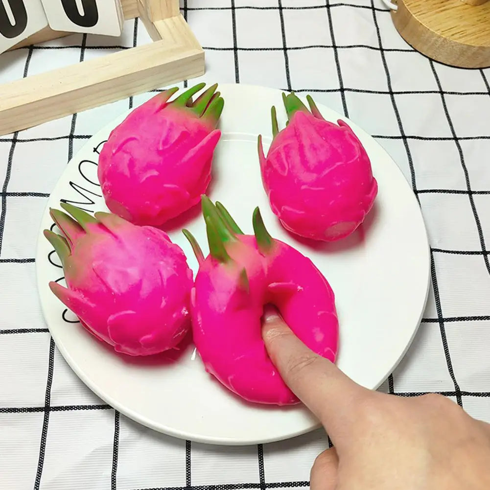 Dragon Fruit Squish Ball | Stress Relief Fidget Toy for Kids and Adults