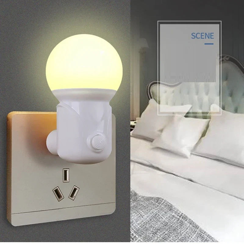 LED Night Light with Dimmer | 2-Color Eye Protection Lamp for Baby Nursing and Sleep