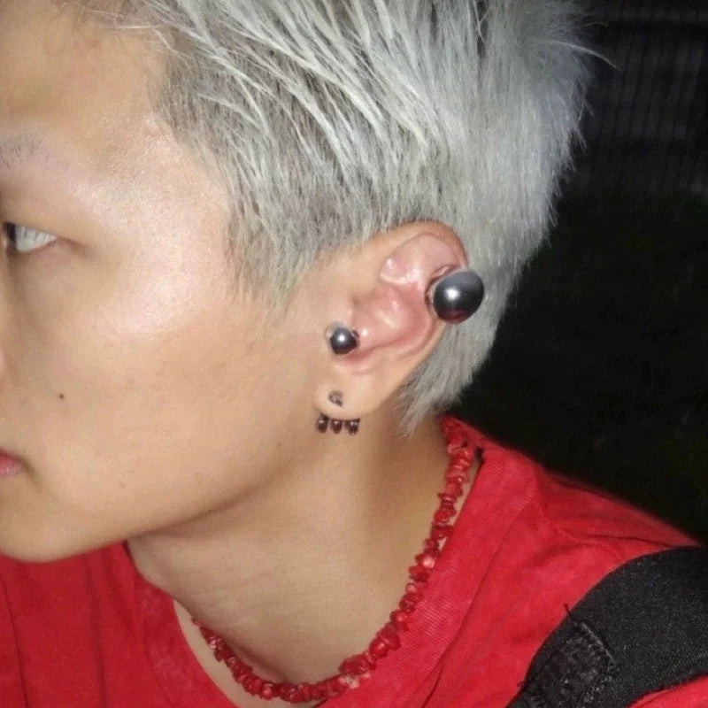 Punk C-Shaped Earrings | Geometric Hoops for Men and Women