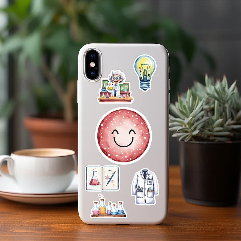 50PCS Natural Sciences Stickers Pack | Chemistry, Biology, Physics Decor for Classroom