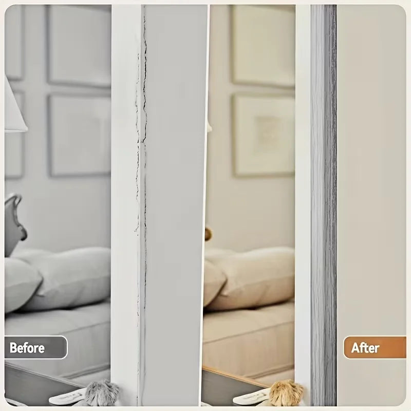 Self-Adhesive PVC Wood Grain Wall Edge and Corner Protector | Easy Cut Reusable Strip Molding