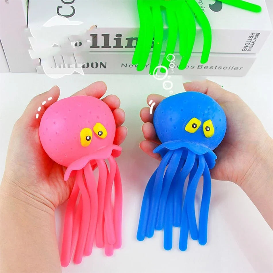 Octopus Water Absorbing Sponge Toy | Squeeze Stress Relief Bath Toy