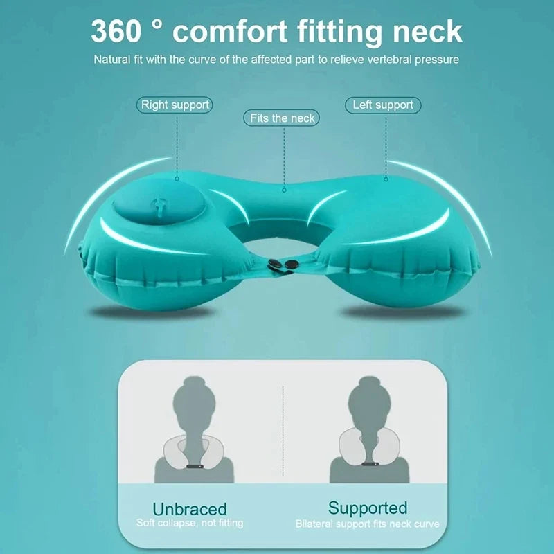 2025 New Inflatable Travel Neck Pillow | Portable U-Shaped Support Pillow