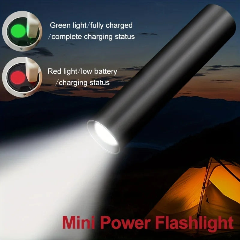 Mini LED Flashlight Q5 Zoom Focus | Rechargeable 400LM Torch for Camping and Fishing