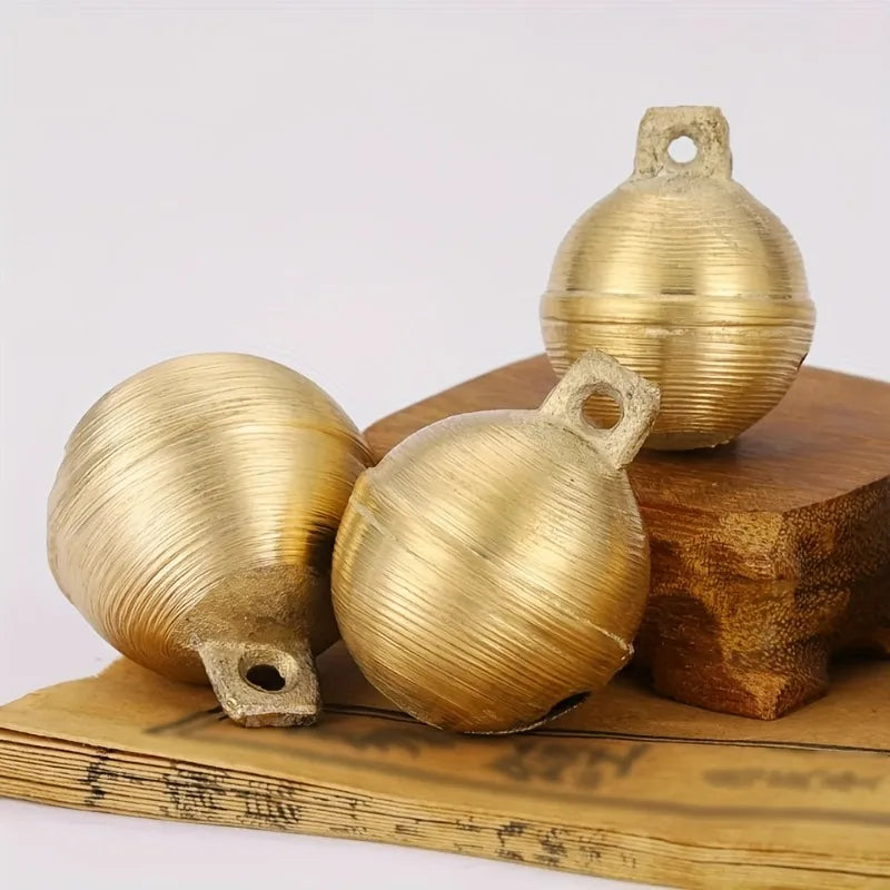 Vintage Brass Livestock Bell | Loud Retro Copper Bell for Cattle, Sheep, Horses