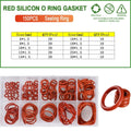 Red Silicone O-Ring Sealing Gasket | Food Grade VMQ Rubber Washer for Cooker