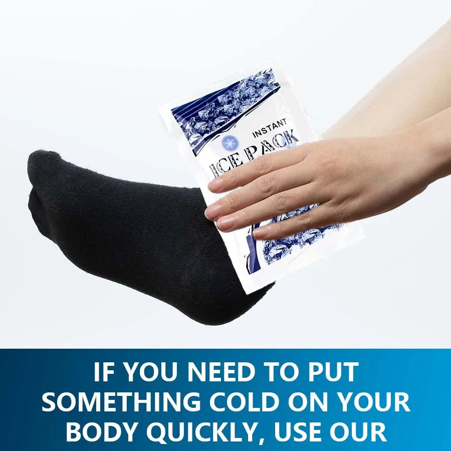 Instant Cold Pack Disposable Ice Packs for Injuries Swelling Inflammation | First Aid Kit Essential