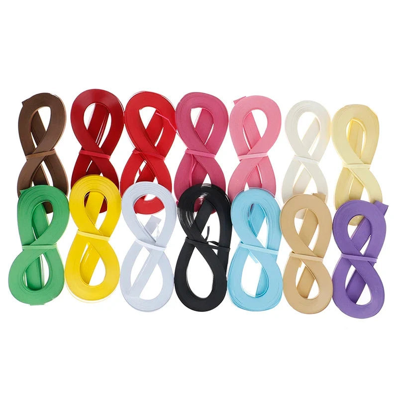 Rainbow Paper Quilling Strips Set | 120pcs 5mm 53cm Craft Paper for DIY Flower Making