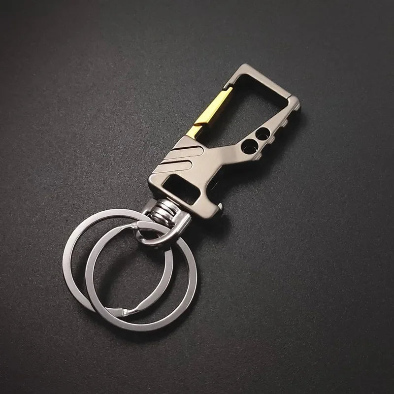 Heavy Duty Keychain Bottle Opener Carabiner | Metal Key Ring for Men and Women