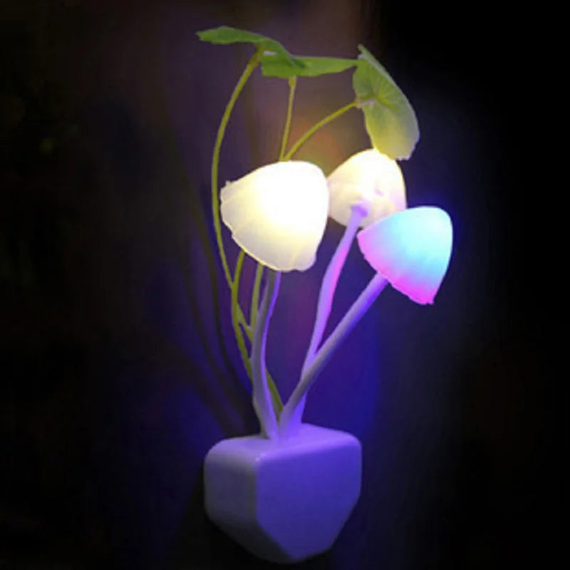 Mushroom Night Light | Auto Sensor LED Lamp with Colorful Glow