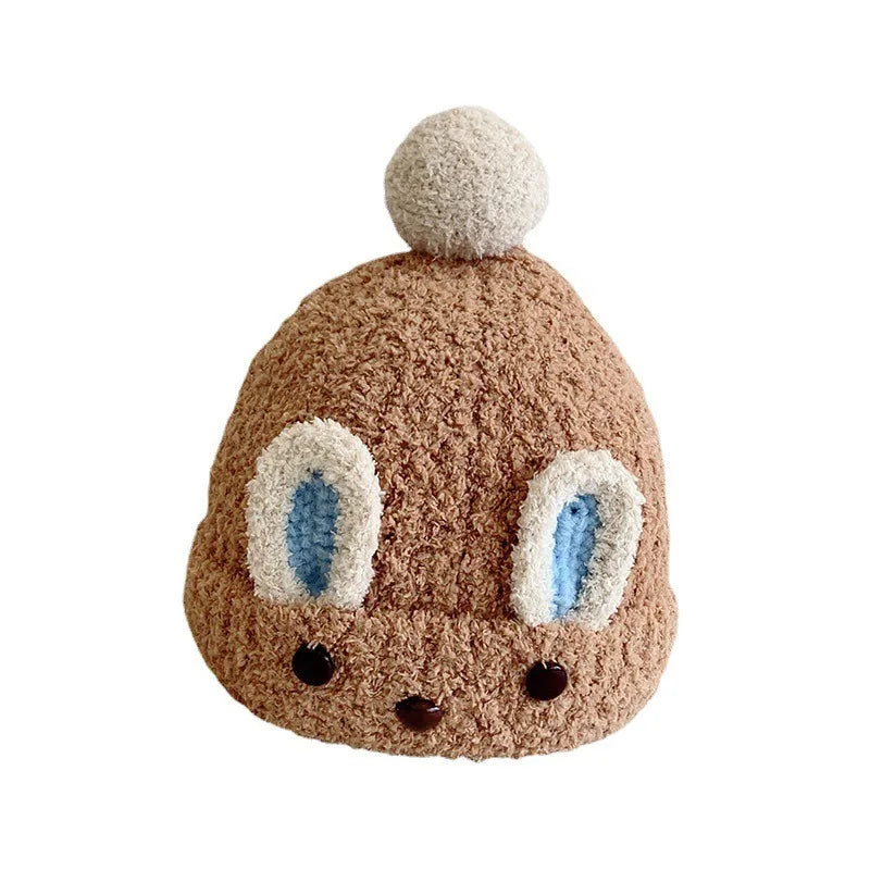 Little Bear Baby Knit Hat | Windproof Winter Cap with Ear Protection for Boys and Girls