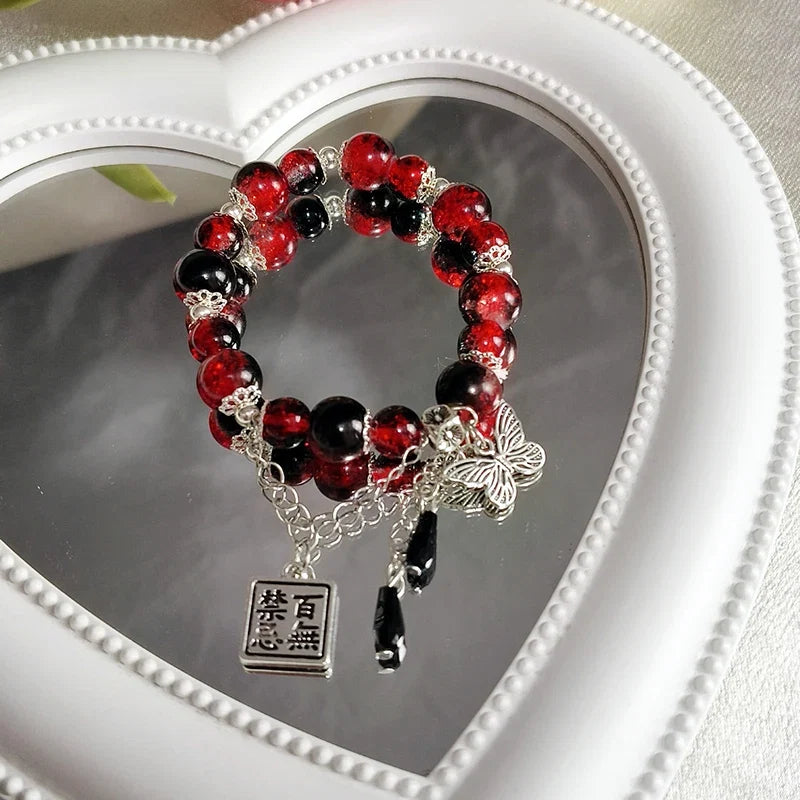 Tian Guan Ci Fu Bracelet | Heaven Official's Blessing Butterfly Pendant Beaded Bangle