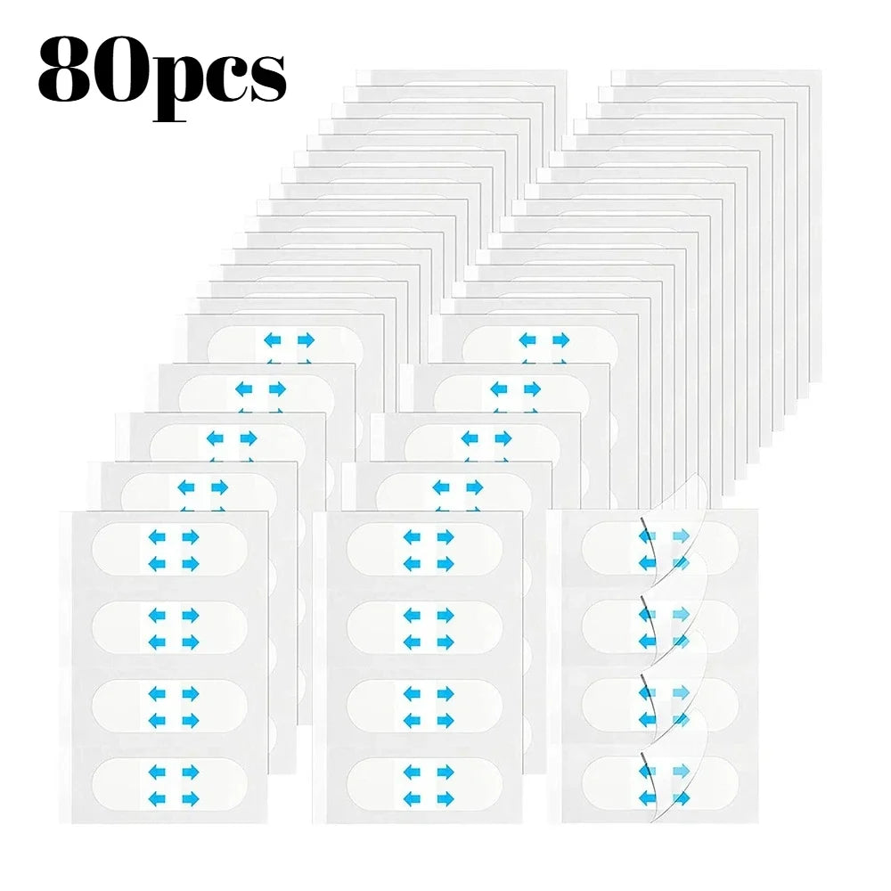 80-Piece Invisible Face Lifting Tapes | Instant V-Shape Facial Slimming Stickers