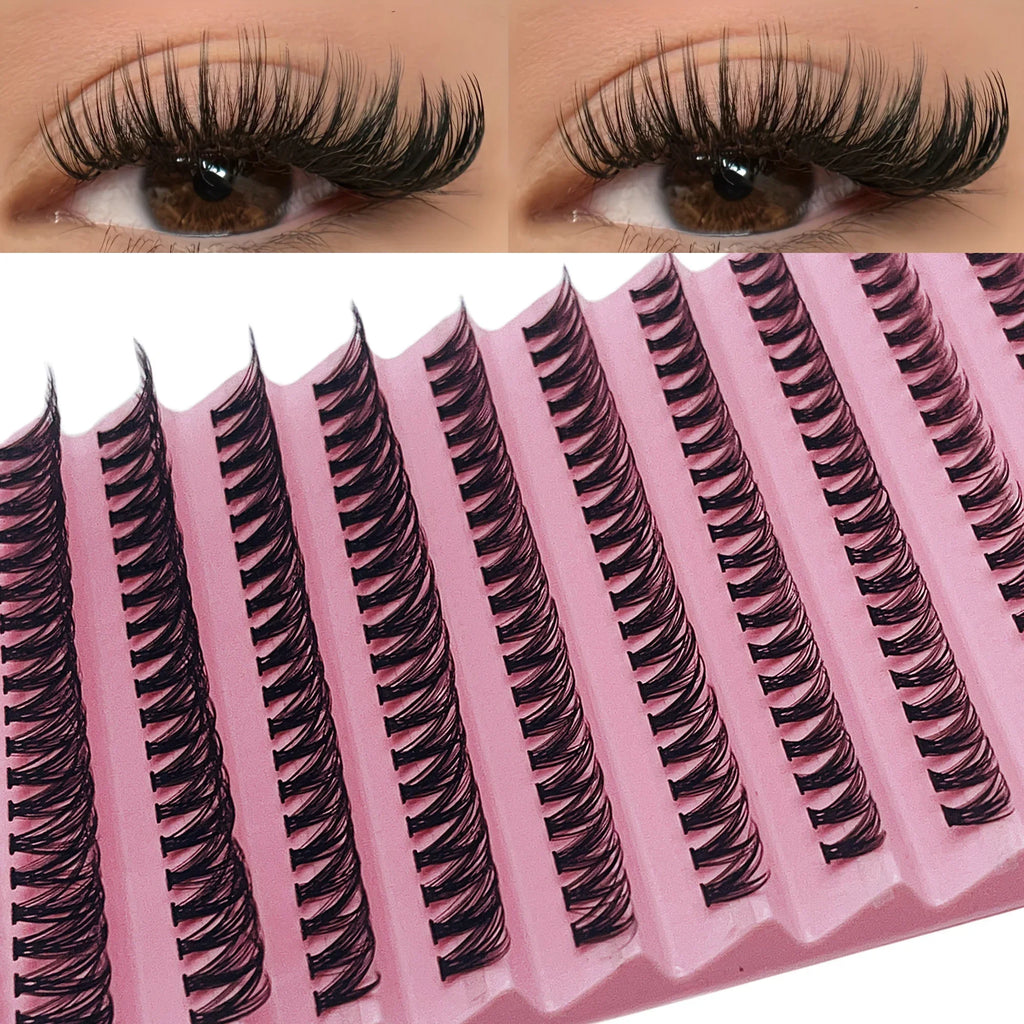 Individual Lashes 8-16mm 200pcs Cluster Lashes | Natural Look Mixed Tray for DIY Eyelash Extension