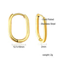 LUXUSTEEL U-Shaped and Geometric Hoop Earrings | Anti-Allergy Stainless Steel Earrings for Women and Men