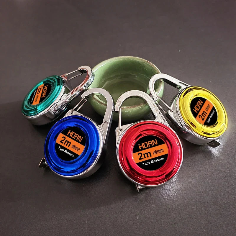 Mini Keychain Tape Measure | Portable 2m Steel Tape Ruler