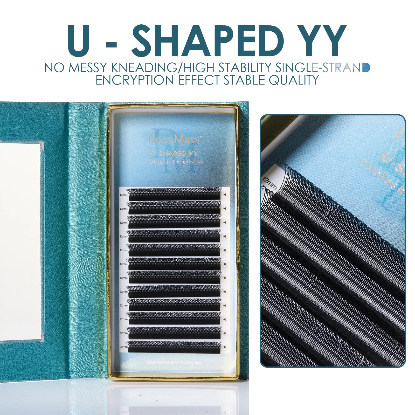 DeceMars 0.05mm U-Shaped YY Eyelash Extensions | Salon-Grade Synthetic Lashes