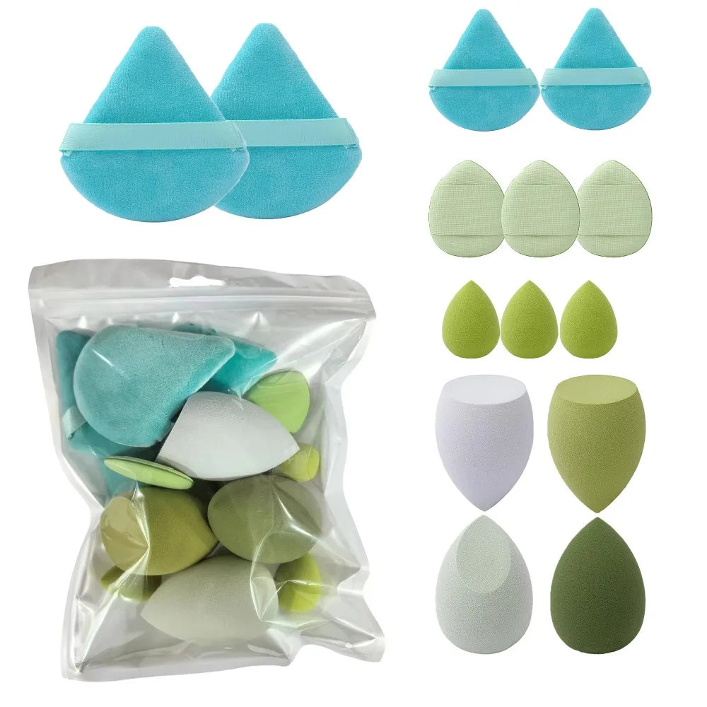 14PCS Makeup Sponge Set | Foundation Blender & Powder Puff Kit