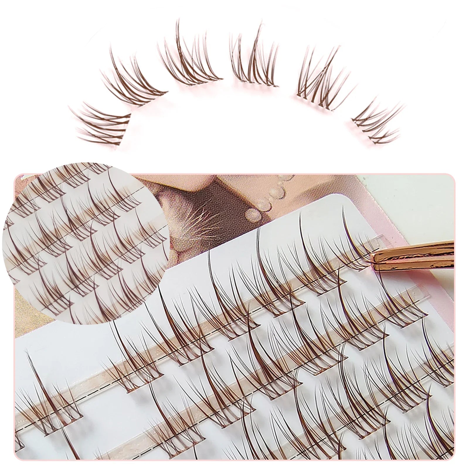 Caramel Colored Sunflower Eyelashes Trilogy | DIY Fake Eyelash for Beginners