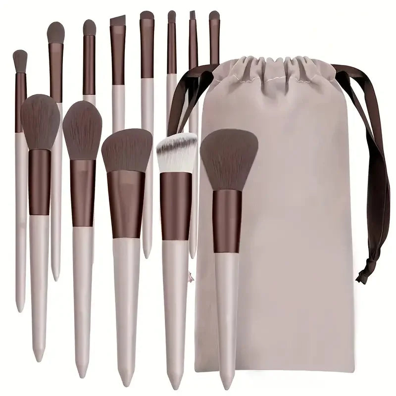 13-Piece Makeup Brush Set | Complete Eye Shadow, Concealer & Powder Brush Kit