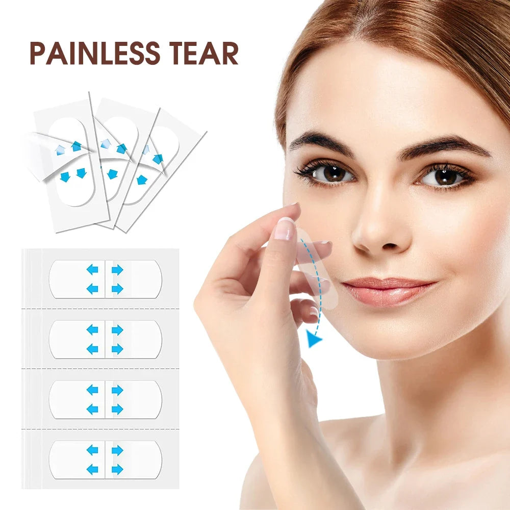 80-Piece Invisible Face Lifting Tapes | Instant V-Shape Facial Slimming Stickers