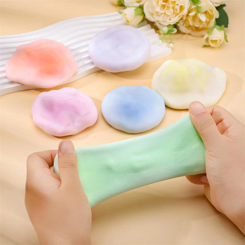 Squishy Stress Balls Rainbow Glutinous Ball Shapeable Vacuum Fidget Toy | Party Favors