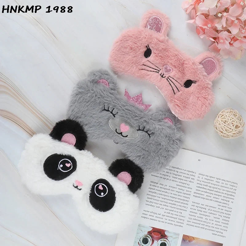 Cute Panda Eye Mask | Plush Sleep Eye Cover for Travel