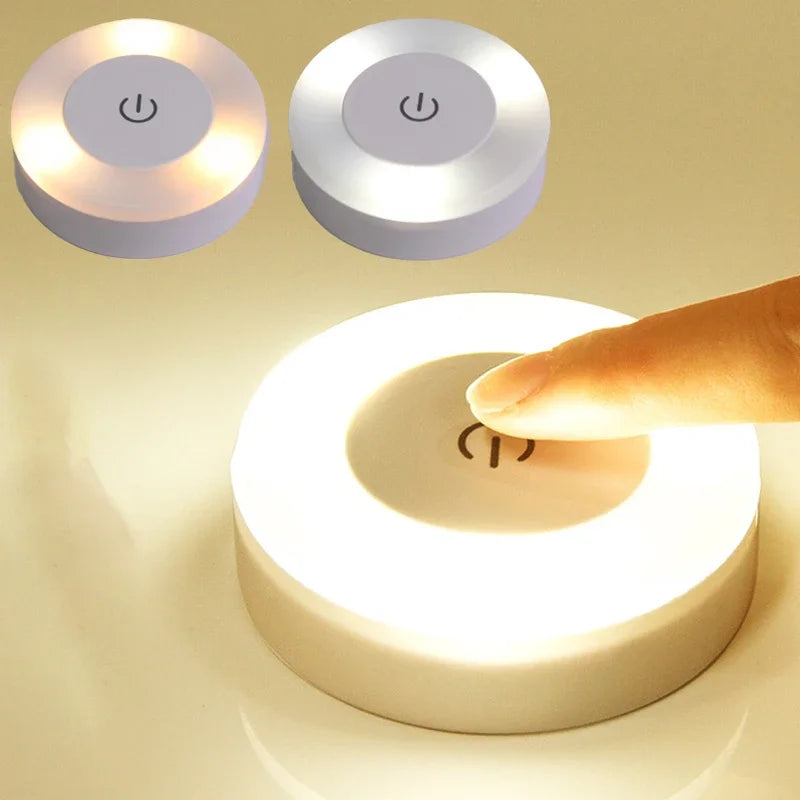 Portable LED Night Light | USB Rechargeable Touch Lamp for Bedroom