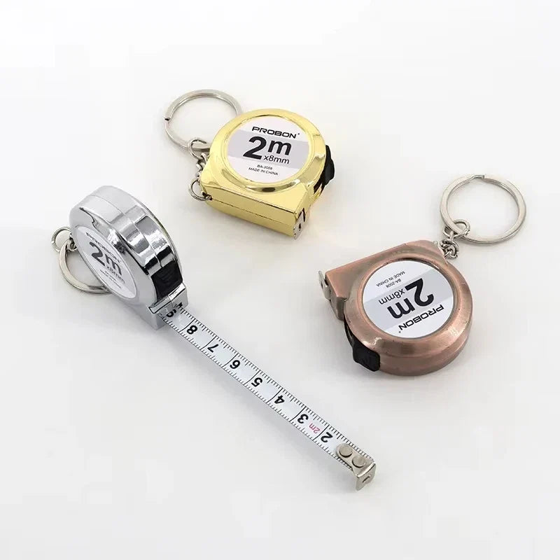 Portable Mini Tape Measure Retractable 2m | Keychain Sewing & Crafting Tool
