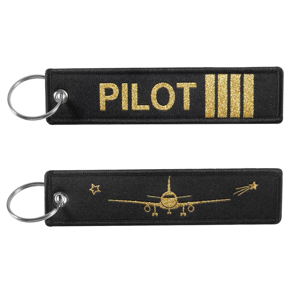 5 PCS Remove Before Flight Woven Keychains | Aviation Gift Luggage Tag Set