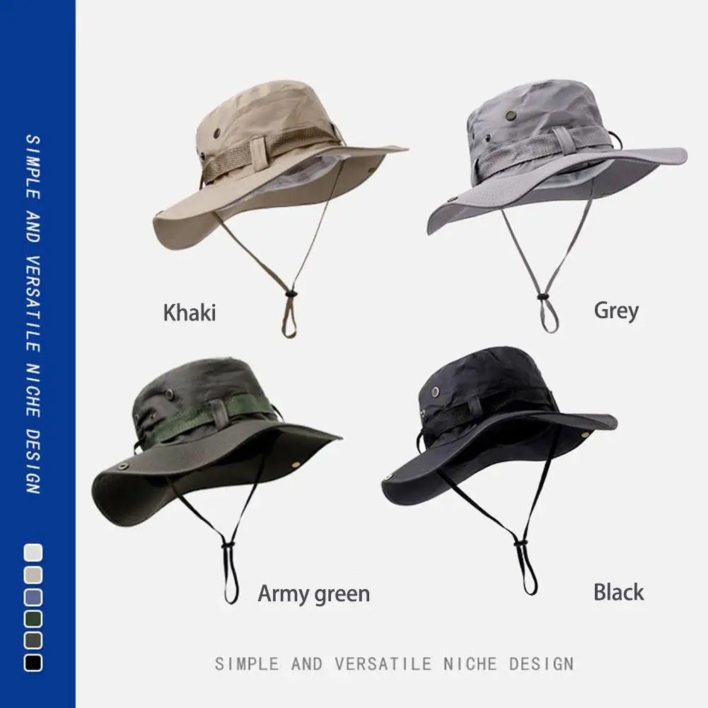 Outdoor Sun Protection Bucket Hat | UV Face Cover Cap for Hiking and Camping