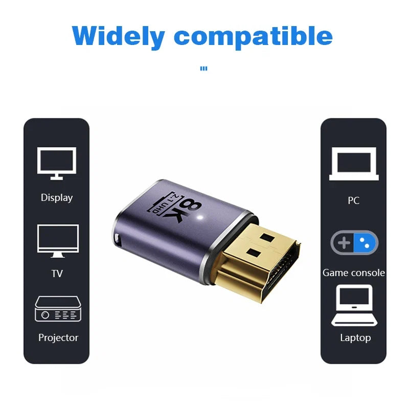 HDMI-Compatible Adapter | Mini and Micro HDMI to HDMI 2.1 Converter 48Gbps 8K60Hz 4K120Hz